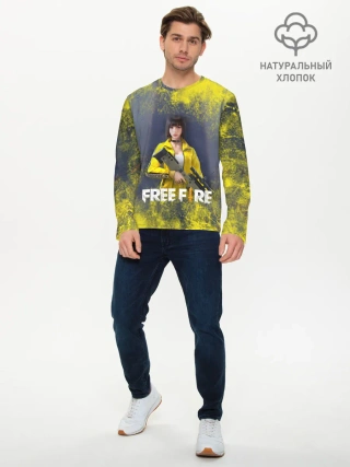 Мужской лонгслив базовый / GARENA FREEFIRE | БАТЛГРАУНД