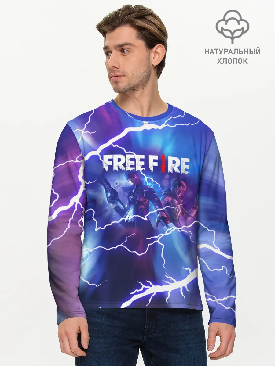 Мужской лонгслив базовый / FREEFIRE | КОРОЛЕВСКАЯ БИТВА