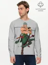 Мужской лонгслив базовый / Арт Ророноа Зоро, One Piece