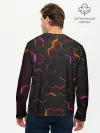 Мужской лонгслив базовый / НЕОН СОТЫ 3D