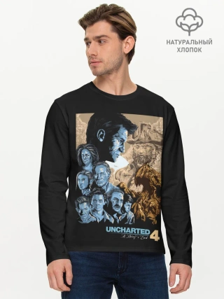 Мужской лонгслив базовый / Команда Анчартед