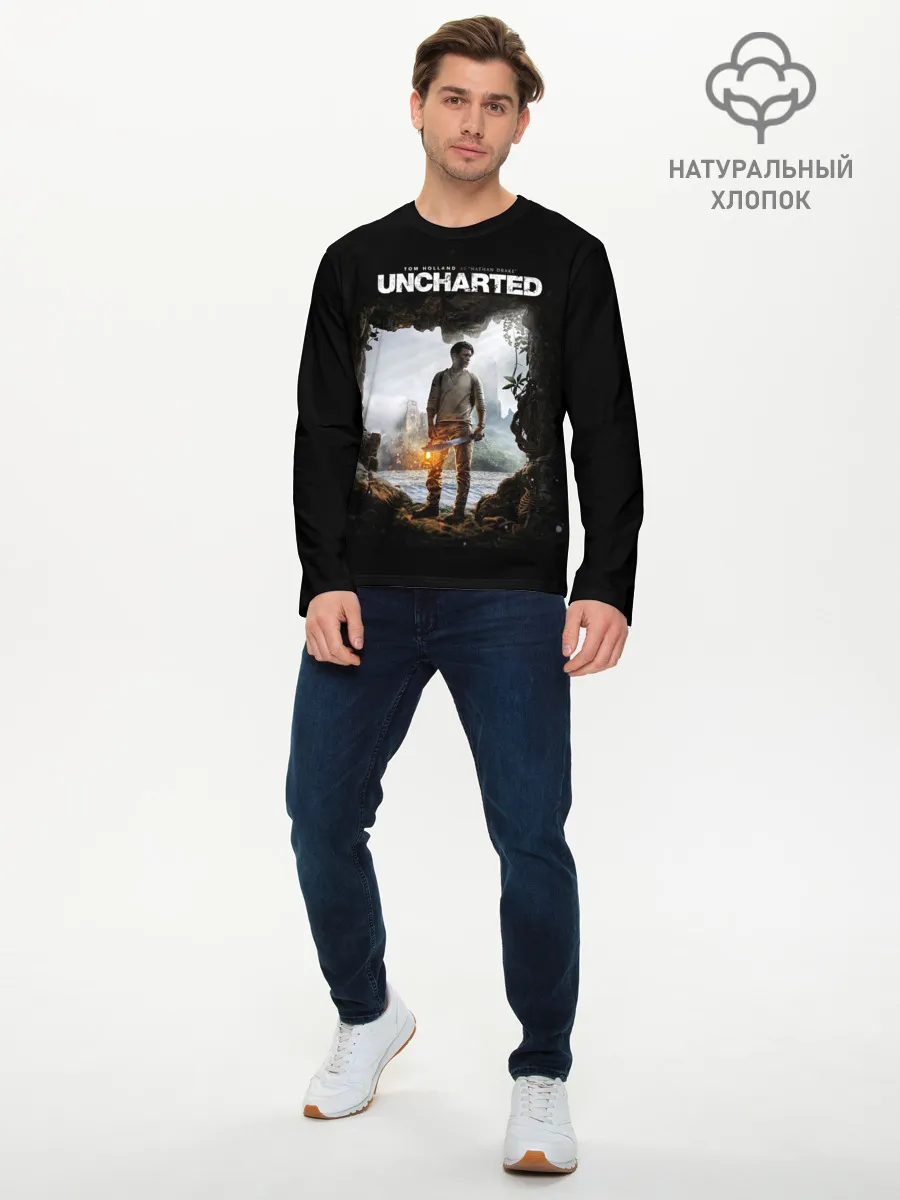 Мужской лонгслив базовый / Нейтан Дрейк | Том Холланд