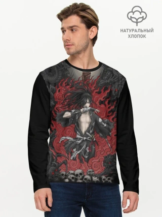 Мужской лонгслив базовый / ХЯККИМАРУ В ОГНЕ | ДОРОРО
