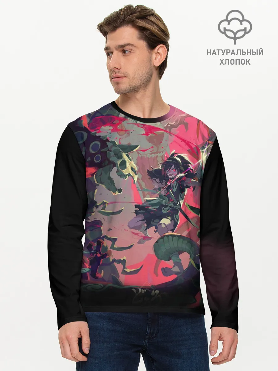 Мужской лонгслив базовый / СРАЖЕНИЕ С ДЕМОНАМИ | ДОРОРО