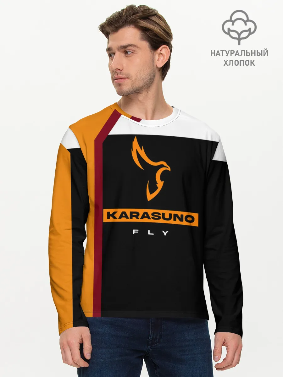 Мужской лонгслив базовый / Старшая школа Карасуно Haikyu!!