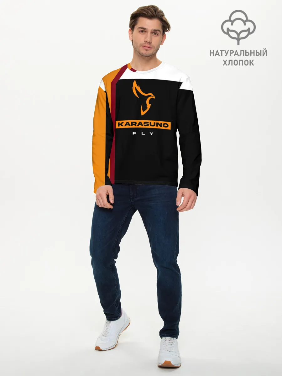 Мужской лонгслив базовый / Старшая школа Карасуно Haikyu!!