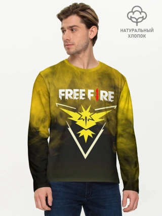 Мужской лонгслив базовый / FREEFIRE | YELLOW SMOKE