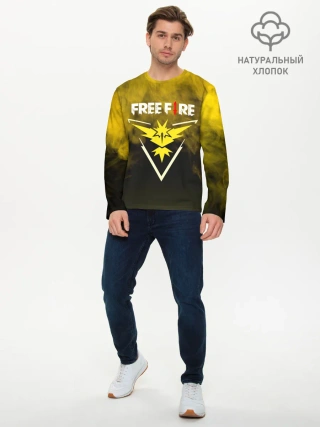 Мужской лонгслив базовый / FREEFIRE | YELLOW SMOKE