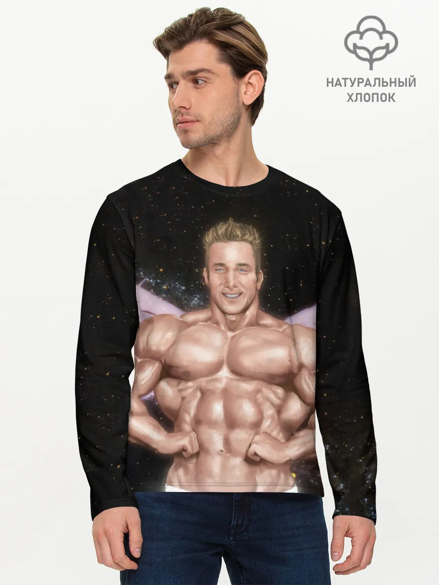 Мужской лонгслив базовый / Billy Space Aquarell