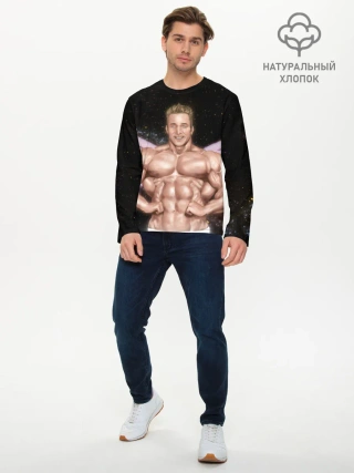 Мужской лонгслив базовый / Billy Space Aquarell