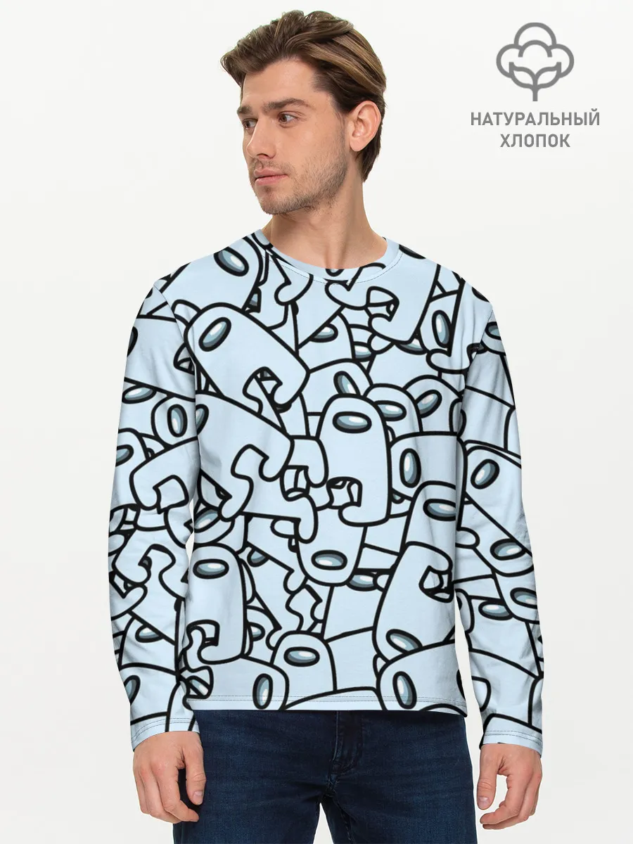 Мужской лонгслив базовый / among us mem