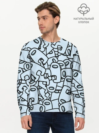 Мужской лонгслив базовый / among us mem