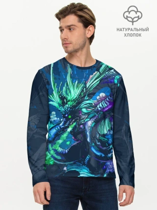 Мужской лонгслив базовый / Fantasy - dragon