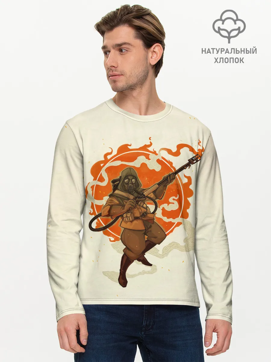 Мужской лонгслив базовый / Pyro style