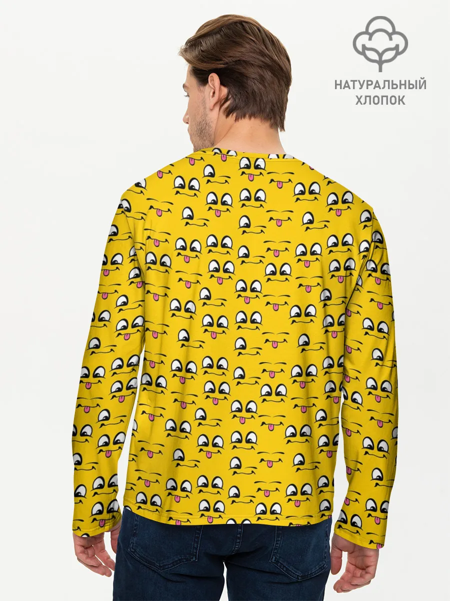 Мужской лонгслив базовый / Рожицы