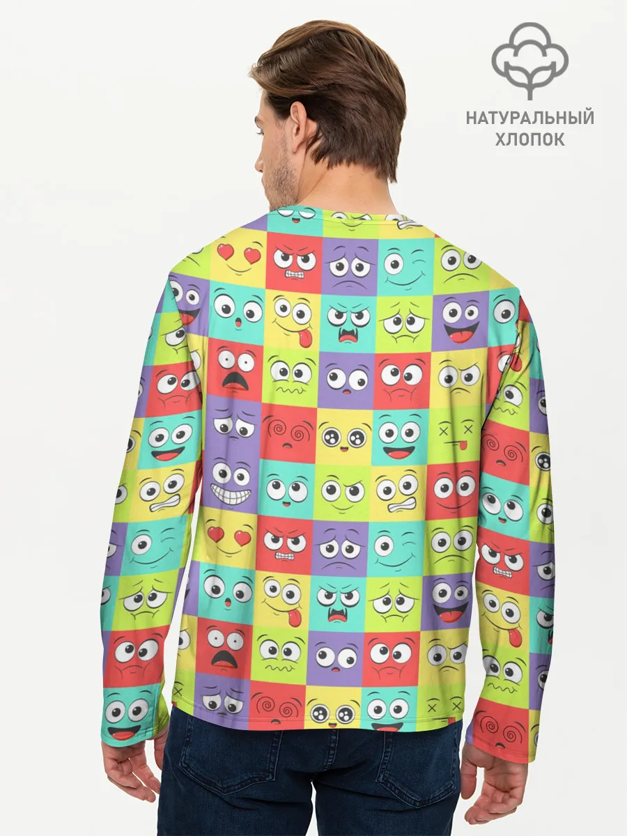 Мужской лонгслив базовый / Эмоции