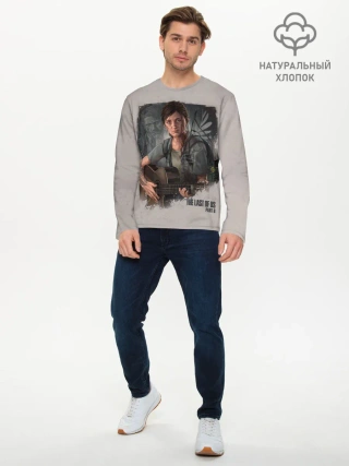 Мужской лонгслив базовый / Элли с гитарой