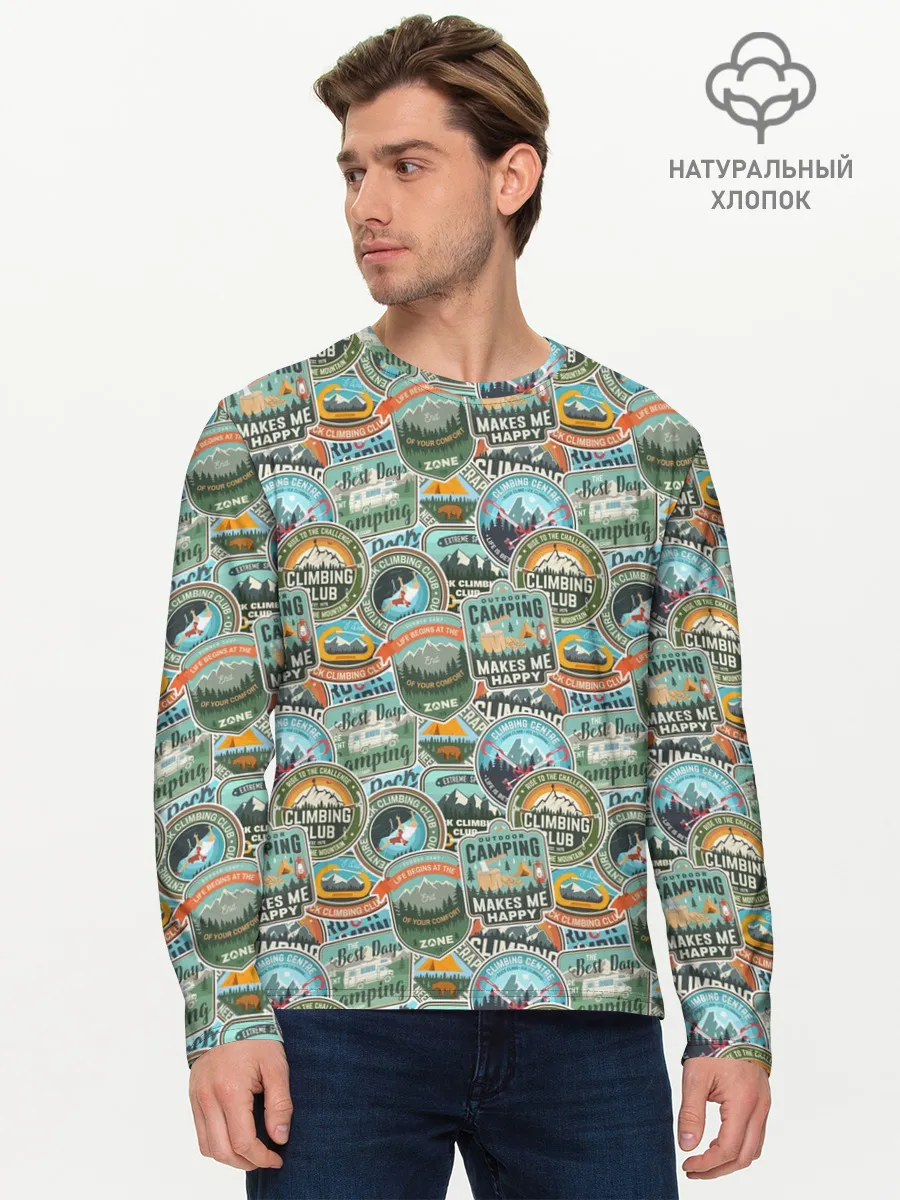 Мужской лонгслив базовый / Альпинизм