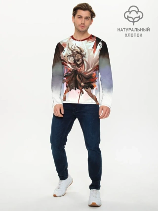 Мужской лонгслив базовый / ХЯККИМАРУ | ДОРОРО