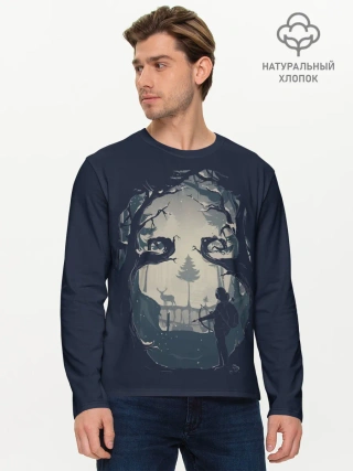Мужской лонгслив базовый / Элли на охоте