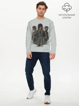Мужской лонгслив базовый / Hard story