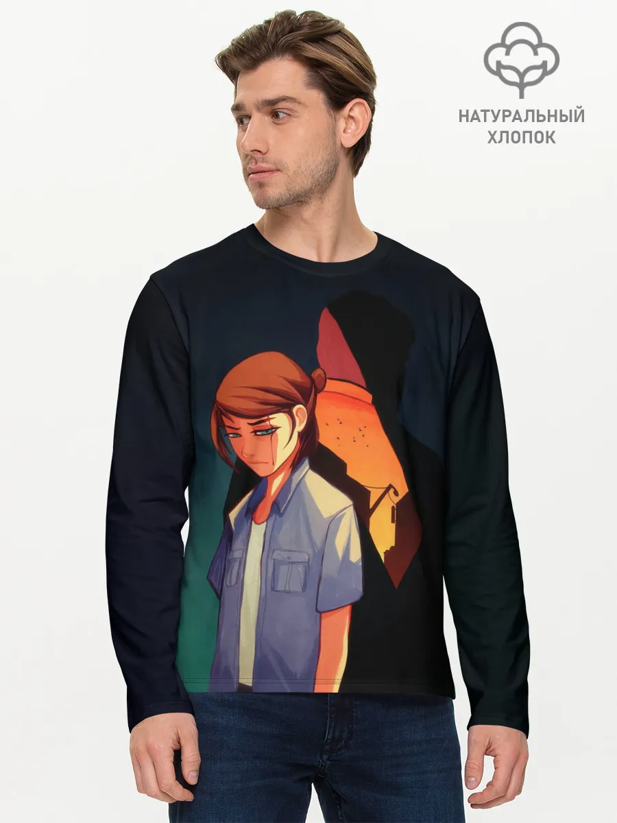 Мужской лонгслив базовый / Анимационные Элли и Джоел