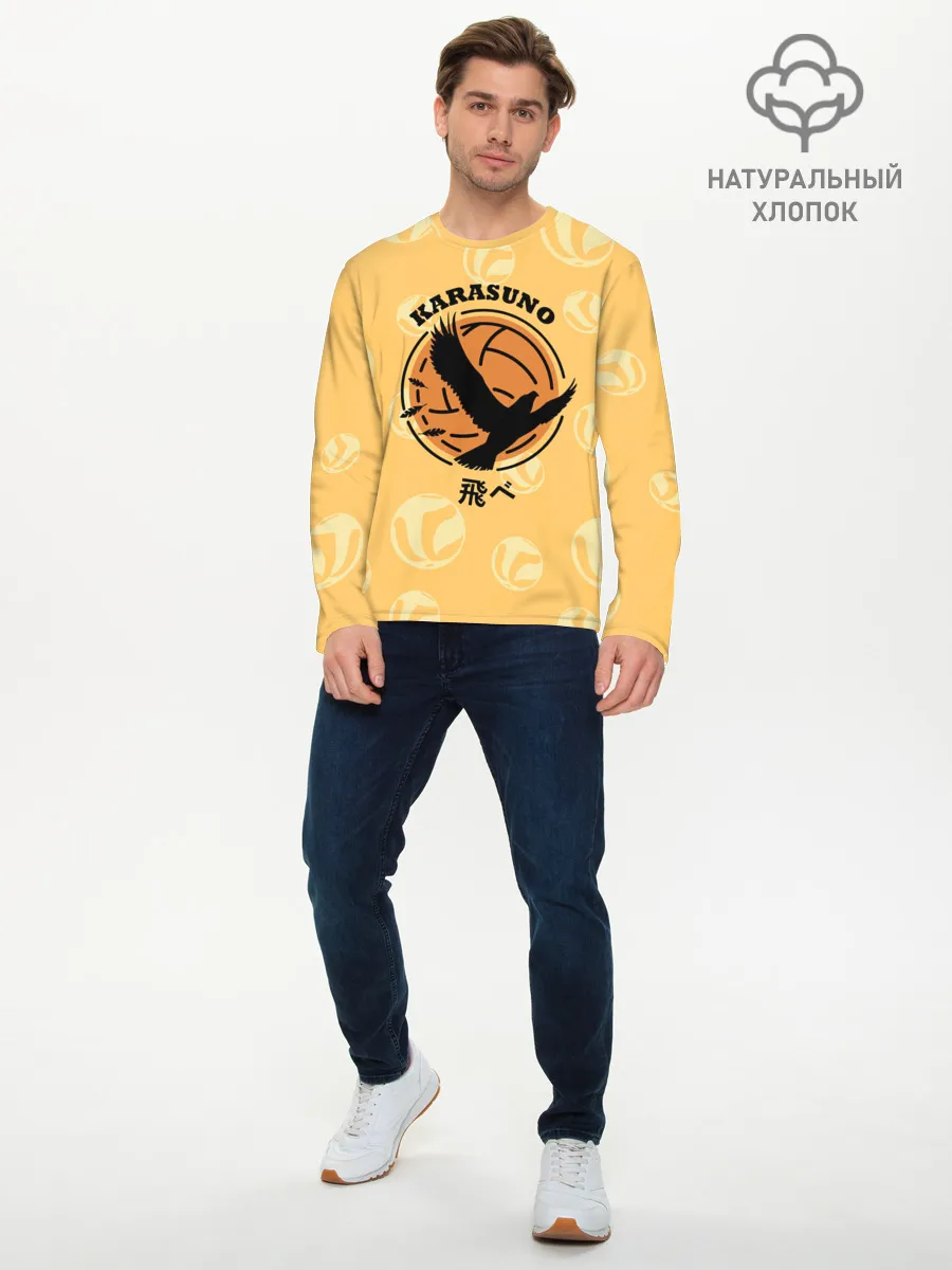 Мужской лонгслив базовый / Старшая школа Карасуно Haikyu!