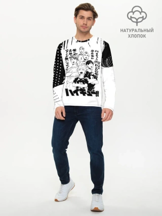 Мужской лонгслив базовый / Старшая Карасуно | Академия Шираторизава