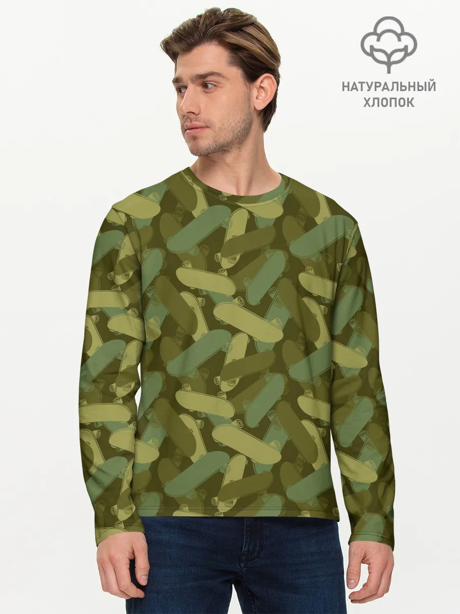 Мужской лонгслив базовый / Скейтборды