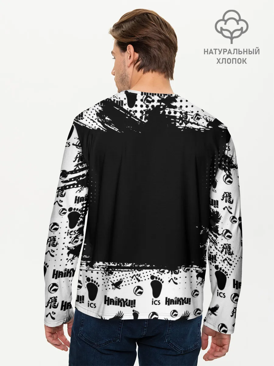 Мужской лонгслив базовый / Старшая школа Карасуно