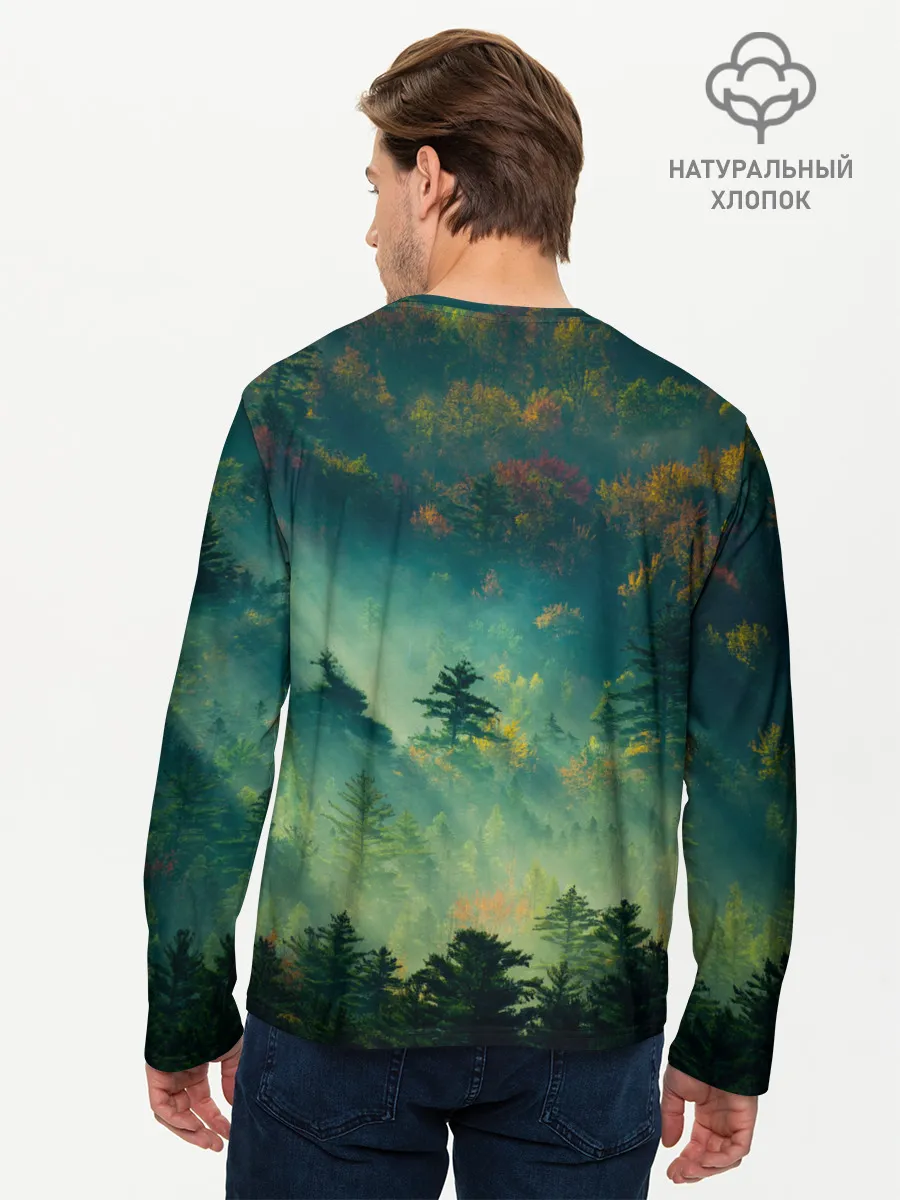 Мужской лонгслив базовый / ПРИРОДА МОЙ ХРАМ