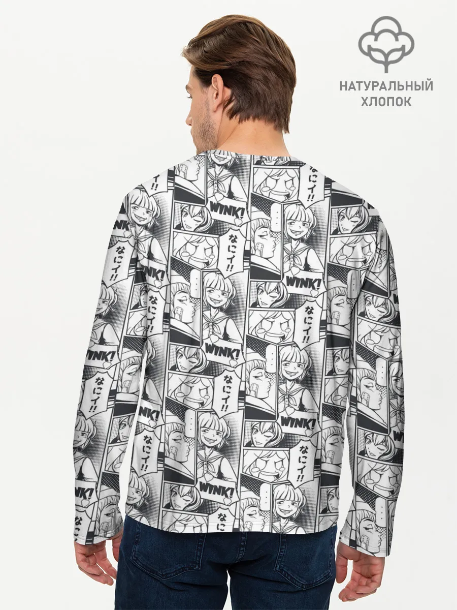 Мужской лонгслив базовый / Манга