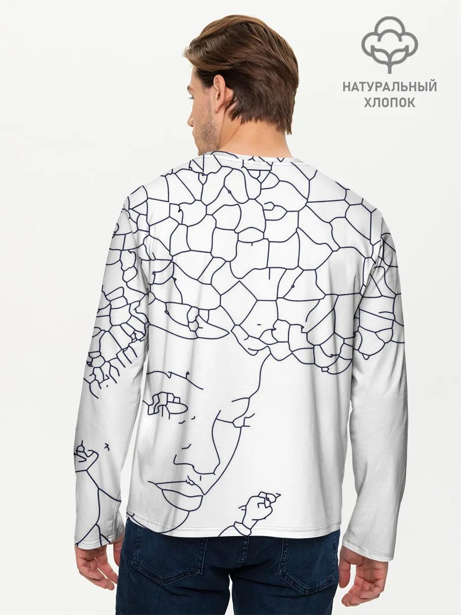 Мужской лонгслив базовый / Афро абстракция