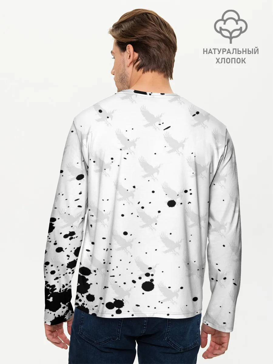 Мужской лонгслив базовый / Лозунг Карасуно ворон Haikyu!!