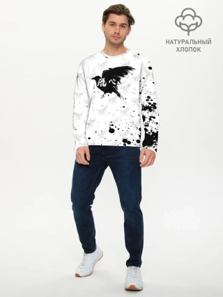 Мужской лонгслив базовый / Лозунг Карасуно ворон Haikyu!!