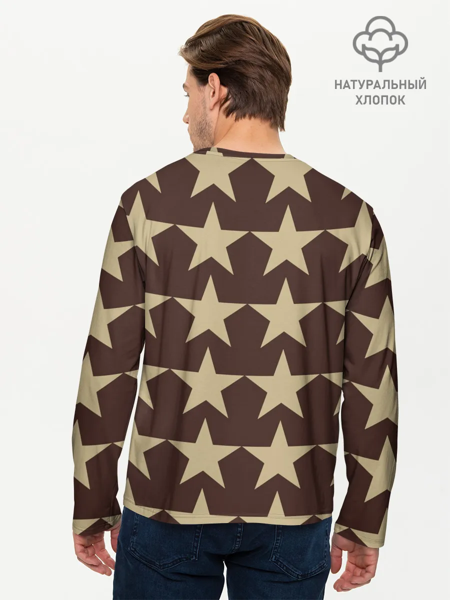 Мужской лонгслив базовый / Шампанские звёзды