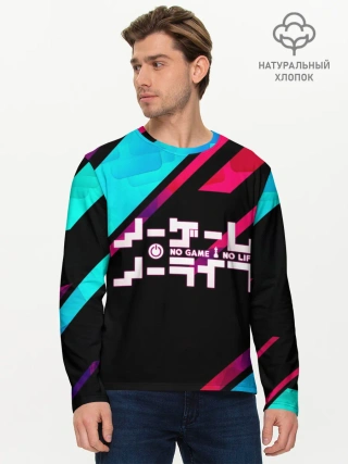 Мужской лонгслив базовый / NO GAME NO LIFE LOGO