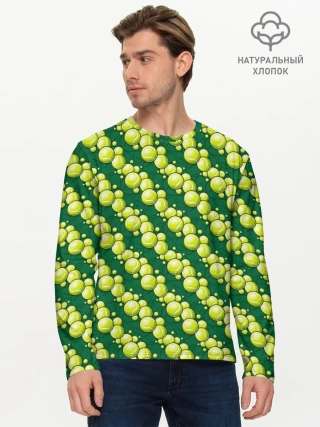 Мужской лонгслив базовый / Теннисные Мячики