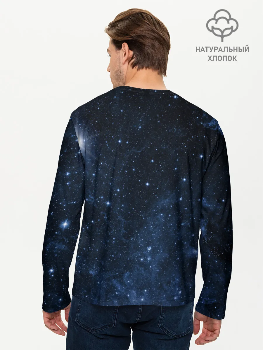 Мужской лонгслив базовый / Душа идущая в космос | Soul space