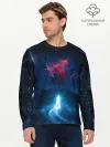 Мужской лонгслив базовый / Душа идущая в космос | Soul space