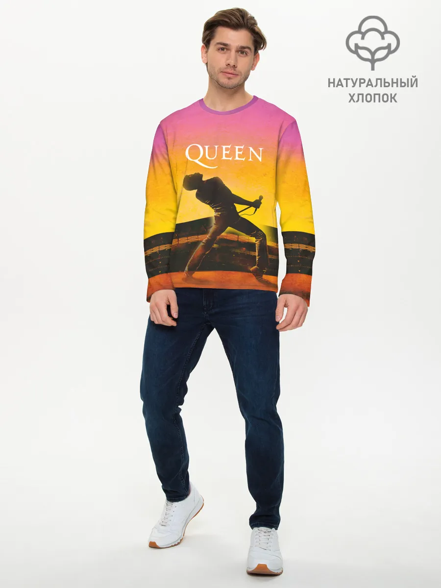 Мужской лонгслив базовый / Queen | Freddie Mercury