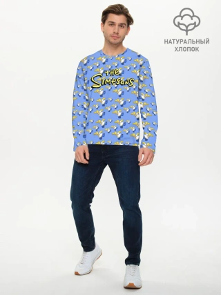 Мужской лонгслив базовый / Gomers pattern