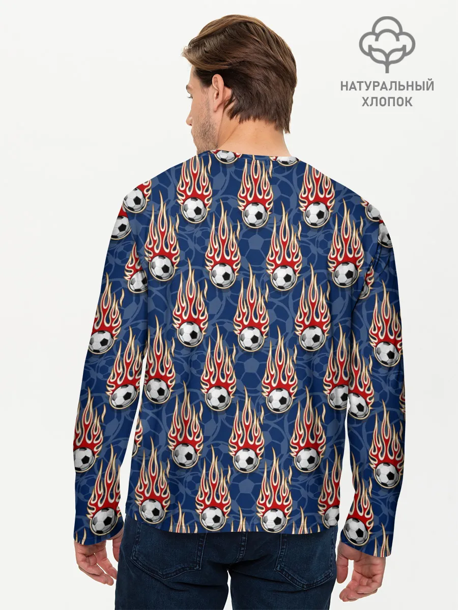 Мужской лонгслив базовый / Футбольные Мячи