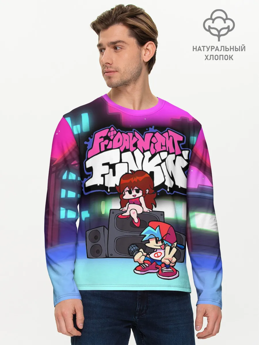 Мужской лонгслив базовый / Friday Night Funkin