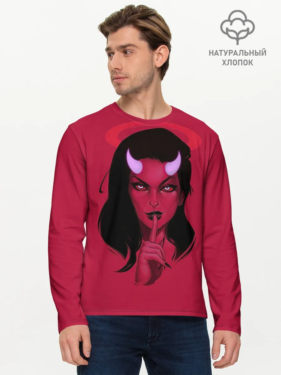 Мужской лонгслив базовый / Ангельский демон