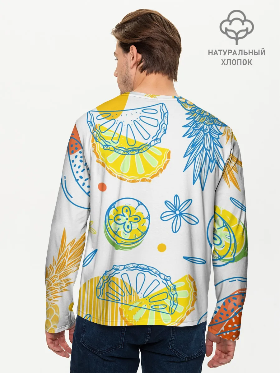 Мужской лонгслив базовый / Фруктовое настроение