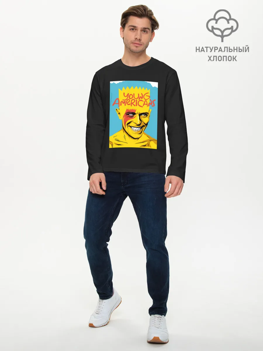 Мужской лонгслив базовый / Bart x Bowie