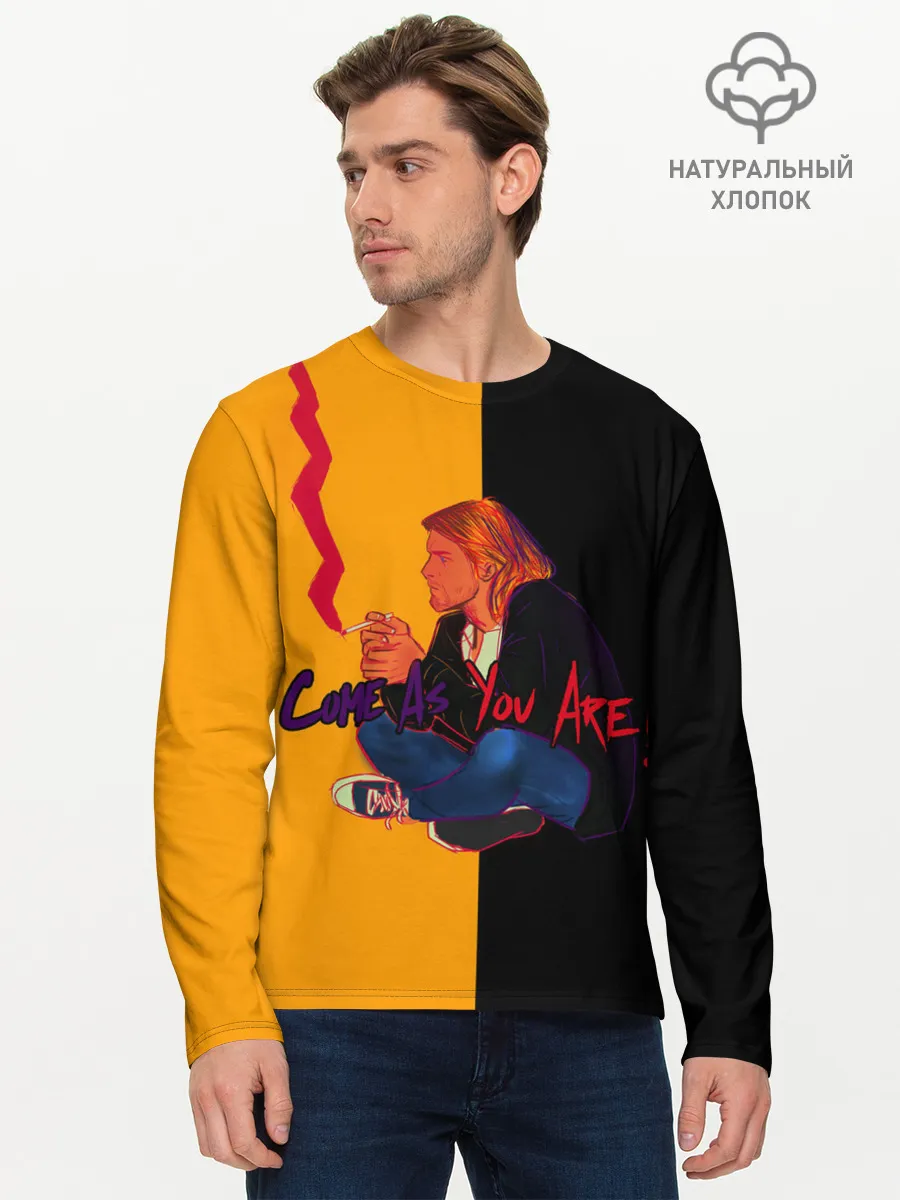 Мужской лонгслив базовый / Come as you are