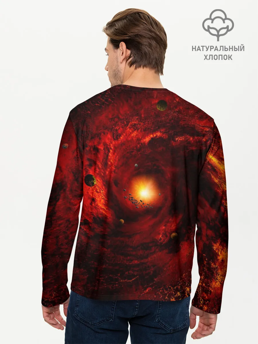 Мужской лонгслив базовый / КОСМИЧЕСКИЙ ВИХРЬ