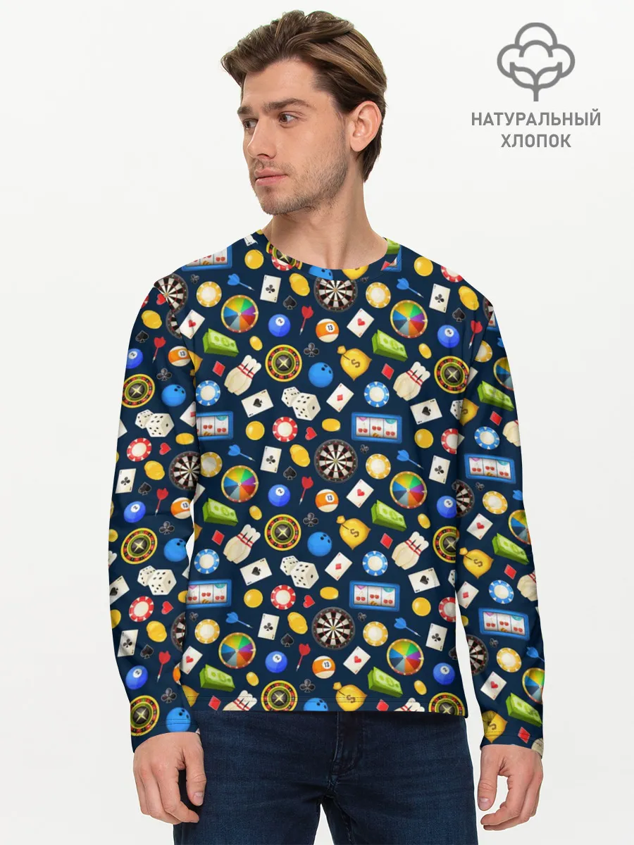 Мужской лонгслив базовый / Разные Игры